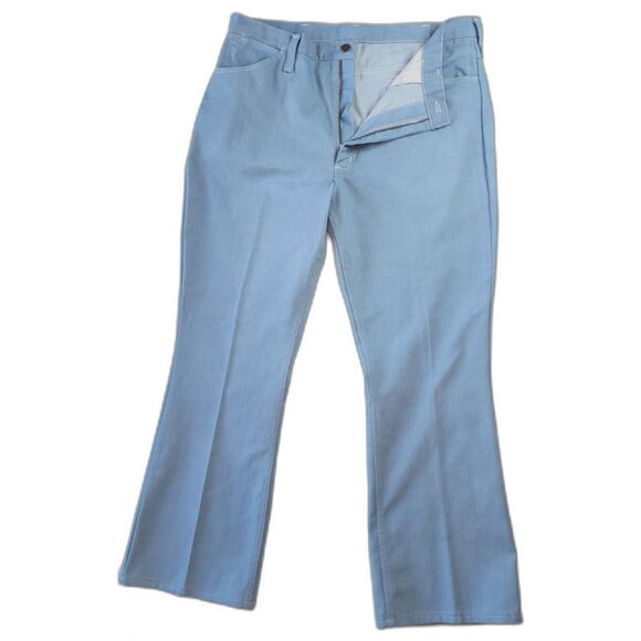 Vintage 70's Wrangler Men's Light Blue Denim Jeans Size 38 x 30 - Picture 2 of 10